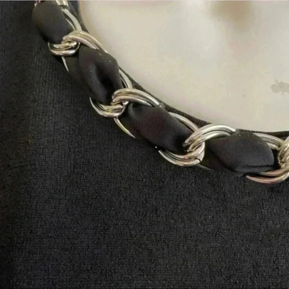 JONES NY Chain Detail Black Crew Neck Sweater Womens size XL - Picture 4 of 8